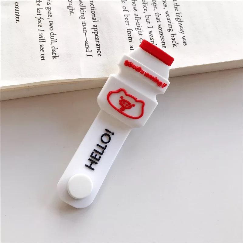 Мультяшное магнитное устройство для намотки проводов, милый силиконовый концентратор, органайзер для проводов для наушников, креативный настольный органайзер для проводов