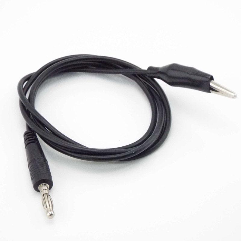 1M Dual Alligator Clip Crocodile Lead To 4mm Banana Connector Oscilloscope for Test Probe Electrical Cable Red Black