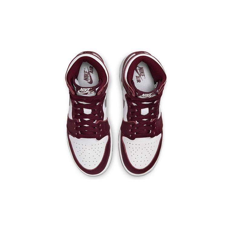 Jordan Air Jordan 1 Retro High OG 'Bordeaux' Удобные Универсальные Кожаные Бордовый Амортизация Высокие 575441-611