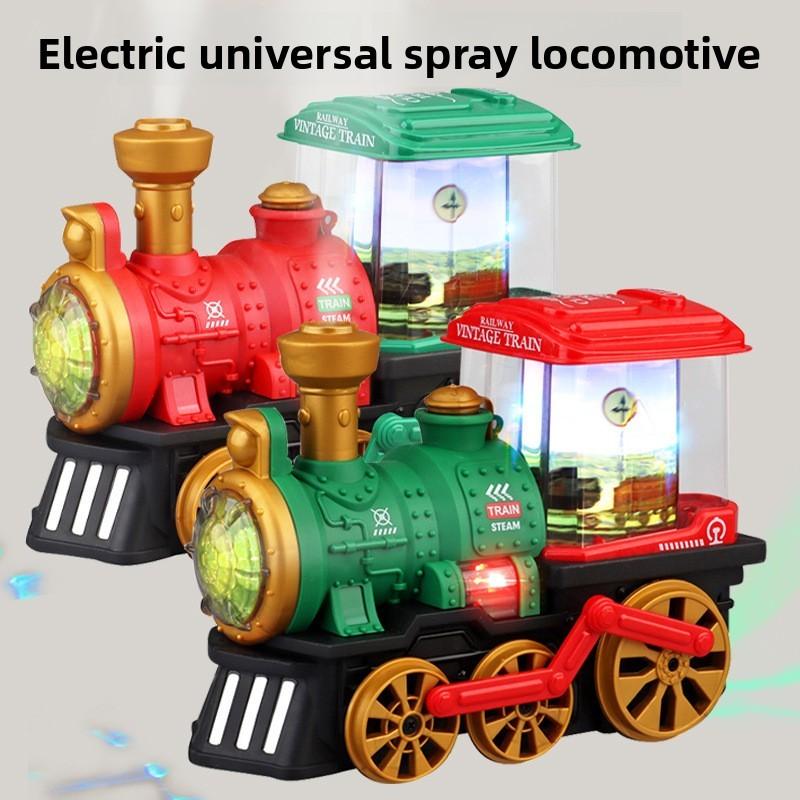 Childrens Moving Electric Train With Light Sound And Spray For Interactive Playtime