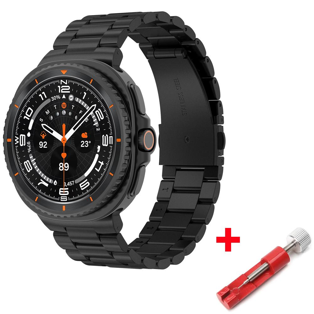 Роскошный ремешок для Samsung Galaxy watch 8 ремешок 40мм 44мм Металлический браслет из нержавеющей стали correa Samsung galaxy watch 8 classic 46мм