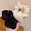 1Pcs Fashion Solid Rose Flower Hair Ring Scrunchies For Women Girls Party Ponytail Holder Hair Accessories