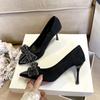 Fashion 2025 New Shallow Women's High Heels Fashion Butterfly-knot Office and Career Sexy Pointed Toe Best Seller Shoes for Women