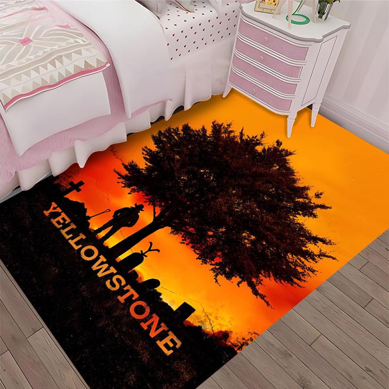 Yellowstone Printed Carpet, Rug for Office Chair Living Room Bedroom Kitchen Room Decor Gifts.