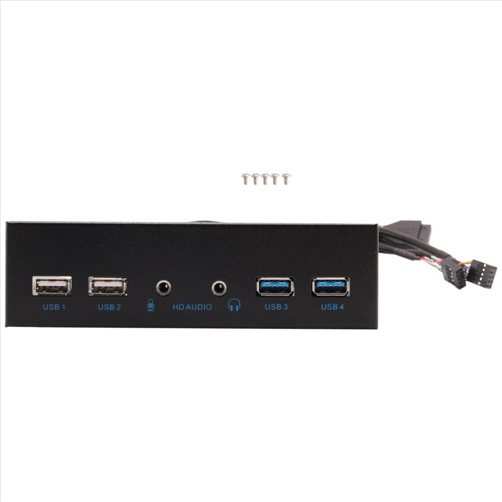 Корпус для настольного ПК 5,25 дюйма, внутренний передний USB-хаб, 2 порта USB 3.0 и 2 порта USB 2.0, с портом HD Audio, 20-контактный разъем