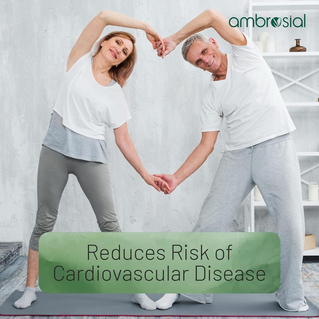 Ambrosial Omega 3 Fish Oil | Чистый рыбий жир Omega 3 в капсулах 1000 мг с 180 мг EPA и 120 мг DHA | Поддерживает здоровье сердца и мозга (Упаковка из 1-60 мягких капсул)