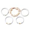 Bohemian Starfish Shell Bracelet Set: Soft Ceramic and Rice Bead Design for Women