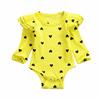 Infant Newborn Baby Girls Valentine's Day Heart Print Ruffles Romper Bodysuit