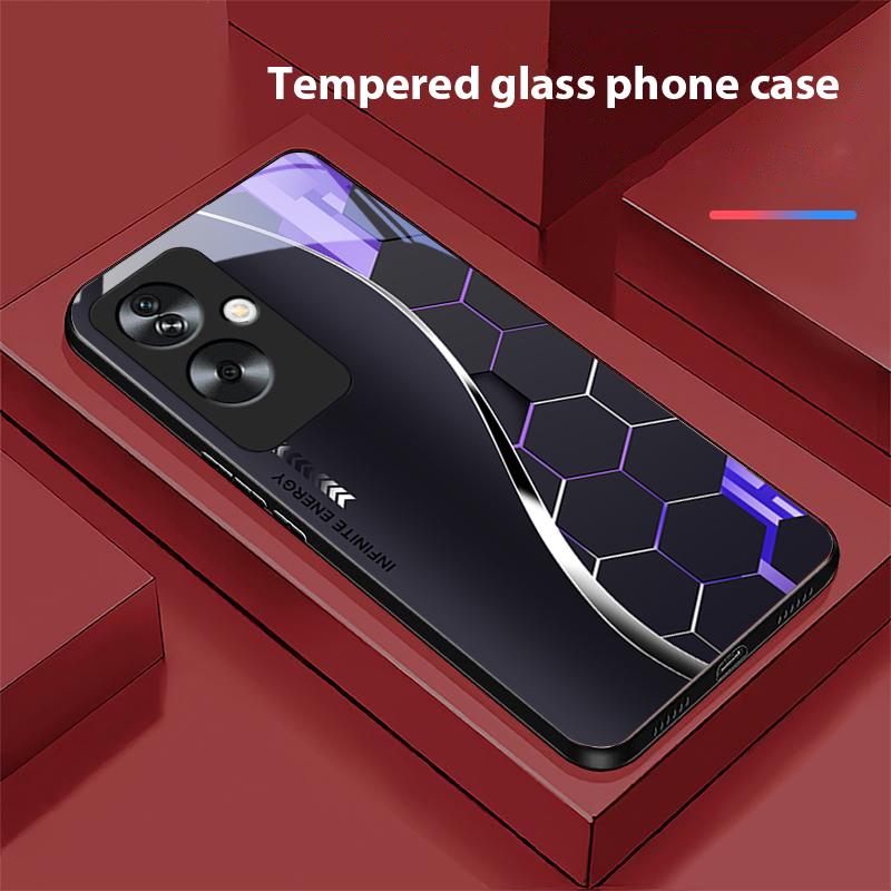 Научно-фантастический Серебристо-белый Для Oppo A79 5G 58 78 74 60 4G Reno 11F Realme GT 6 11 Note 50 10 C55 X2 Закаленное Стекло Черный Чехол для Телефона