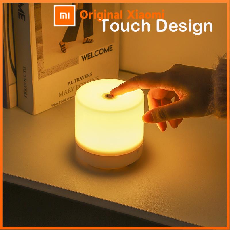 Xiaomi Креативная USB прикроватная лампа с сенсорным диммированием, светодиодная ночная лампа для спальни, общежития, студента, лампа для чтения книг 2026
