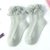 1 пара носков для малышей, однотонные удобные танцевальные носки, чулки с рюшами для домашнего использования
