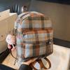 Милый мультяшный рюкзак для женщин в осеннем новом стиле в студенческом стиле, повседневная универсальная клетчатая сумка, мини-рюкзак