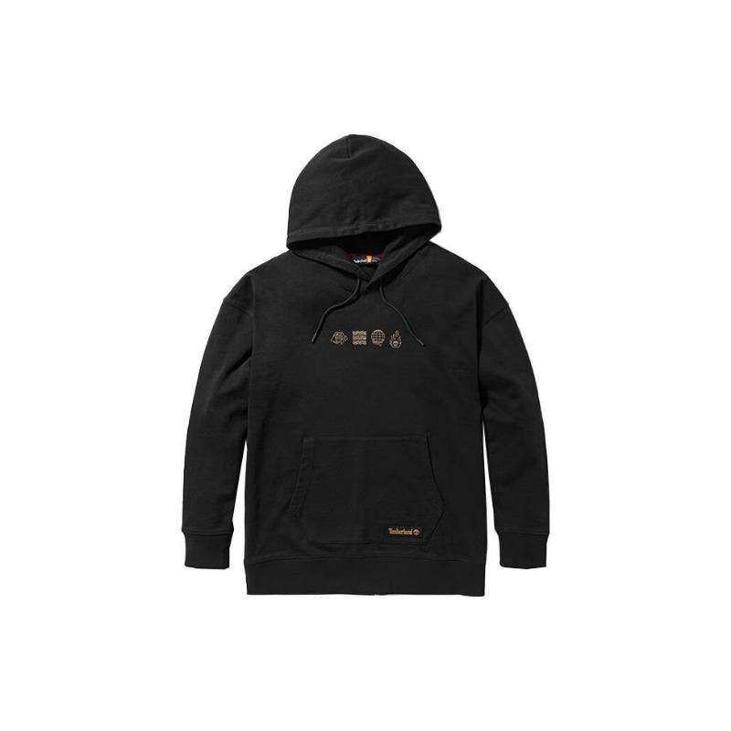 Timberland Толстовка с капюшоном и принтом в виде логотипа дерева, унисекс, черная A6UM2-001