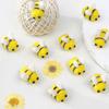 24 Pcs Bumblebee Plush Toys for Kids, Mini Bees Stuffed Animals, DIY Wool Felt Bees Craft Kit