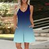 Women's V-neck Printed Sleeveless Jumpsuit Spring And Summer Casual Jumpsuit Shorts