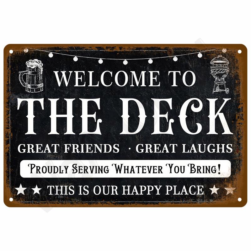 Винтажная металлическая пластина Жестяная табличка Тарелки Бар Ретро Металлическая вывеска Настенное искусство Мурал Эстетичные предметы декора для комнаты дома Постер Украшение для гаража