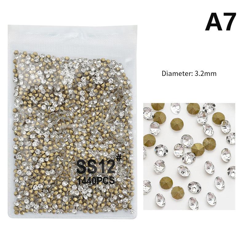 1440 шт. блестящие кристально чистые стразы без горячей фиксации с плоской основой стразы для шитья/ткани/дизайна ногтей стразы украшения
