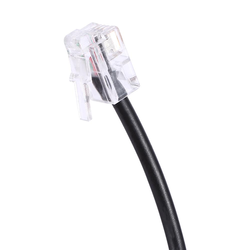 Durable Telephone Line 2 Female To 1 Male RJ9 Adapter Line Extension Cable Cords Splitter Cord