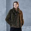 2026 Vintage Leopard Print Coat for Women, Loose Slimming Fleece-Lined Mid-Length Wool Jacket, Source Factory