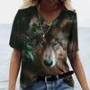 Летняя женская футболка Animal Wolf Clothing 3D Printed T Shirt