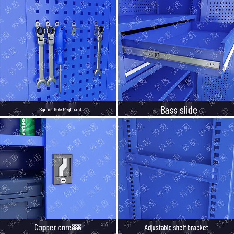Heavy-Duty Workshop Tool Storage Cabinet with Pegboard