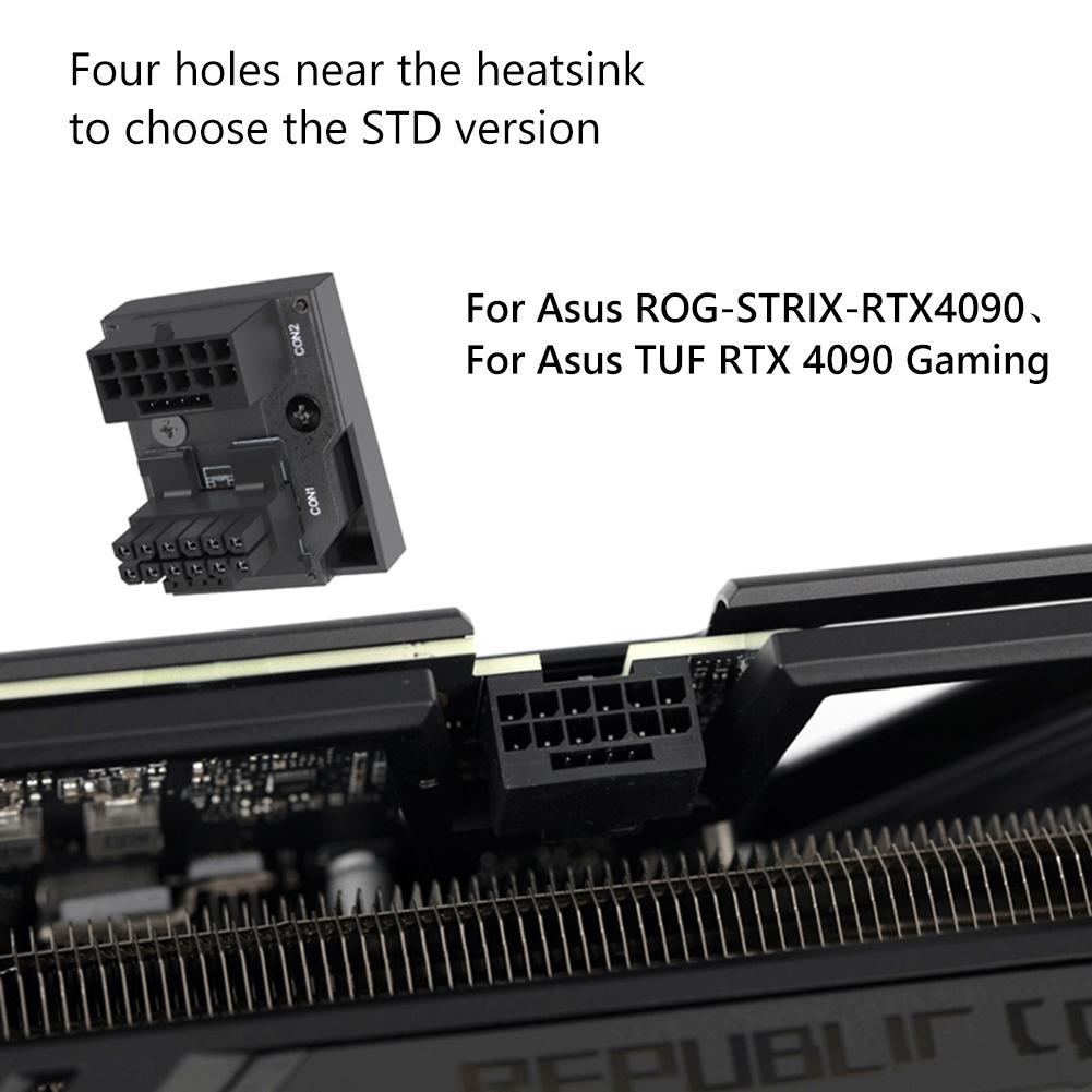 Для видеокарты RTX 4090 4080 3090 Ti ATX3.0 Female to Male 12VHPWR 12+4Pin адаптер питания 180-градусный угловой модульный разъем
