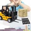 Forklift Inertia Toy Burrs-free Excellent Workmanship Fadeless Pull Back Forklift Inertia Toy for Kids