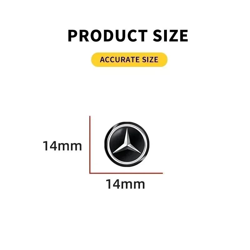 14mm Car Key Badge Emblem Replacement Car Key Stickers For Mercedes Benz A B C E S class GLA GLC CLA GLK GLE W204 W203 W212 W176