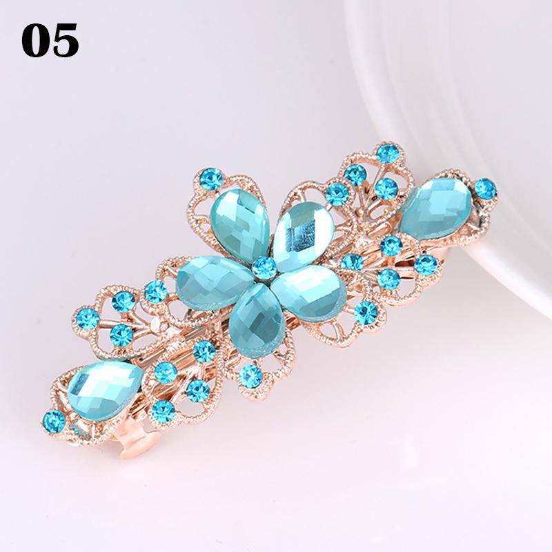 Women's Butterfly Rhinestone Crystal Hair Clip Barrette CDN