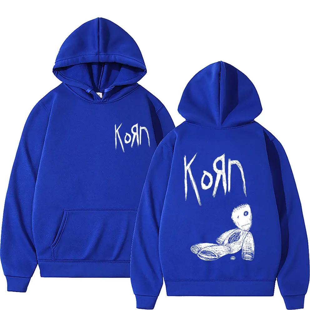 Sudadera con capucha con estampado gráfico de la banda de Rock Korn para hombre y mujer, Sudadera con capucha con música altern