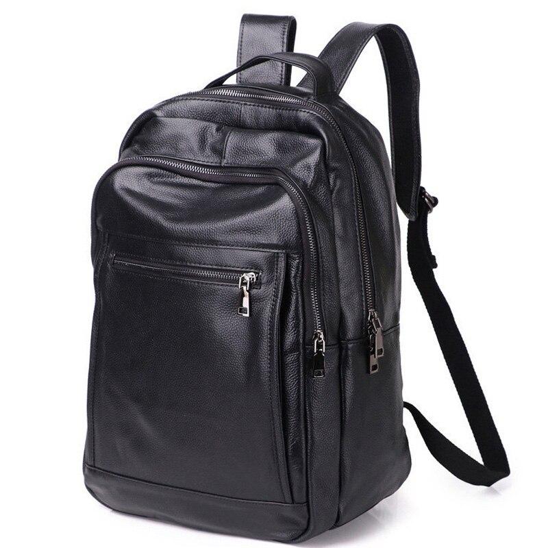Рюкзак Zency из мягкой воловьей кожи большой вместимости, женский рюкзак, модная школьная сумка, противоугонные водонепроницаемые сумки для мужчин и женщин