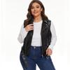 Women PU Leather Waistcoat Motorcycle Vest Coat Sleeveless Vests