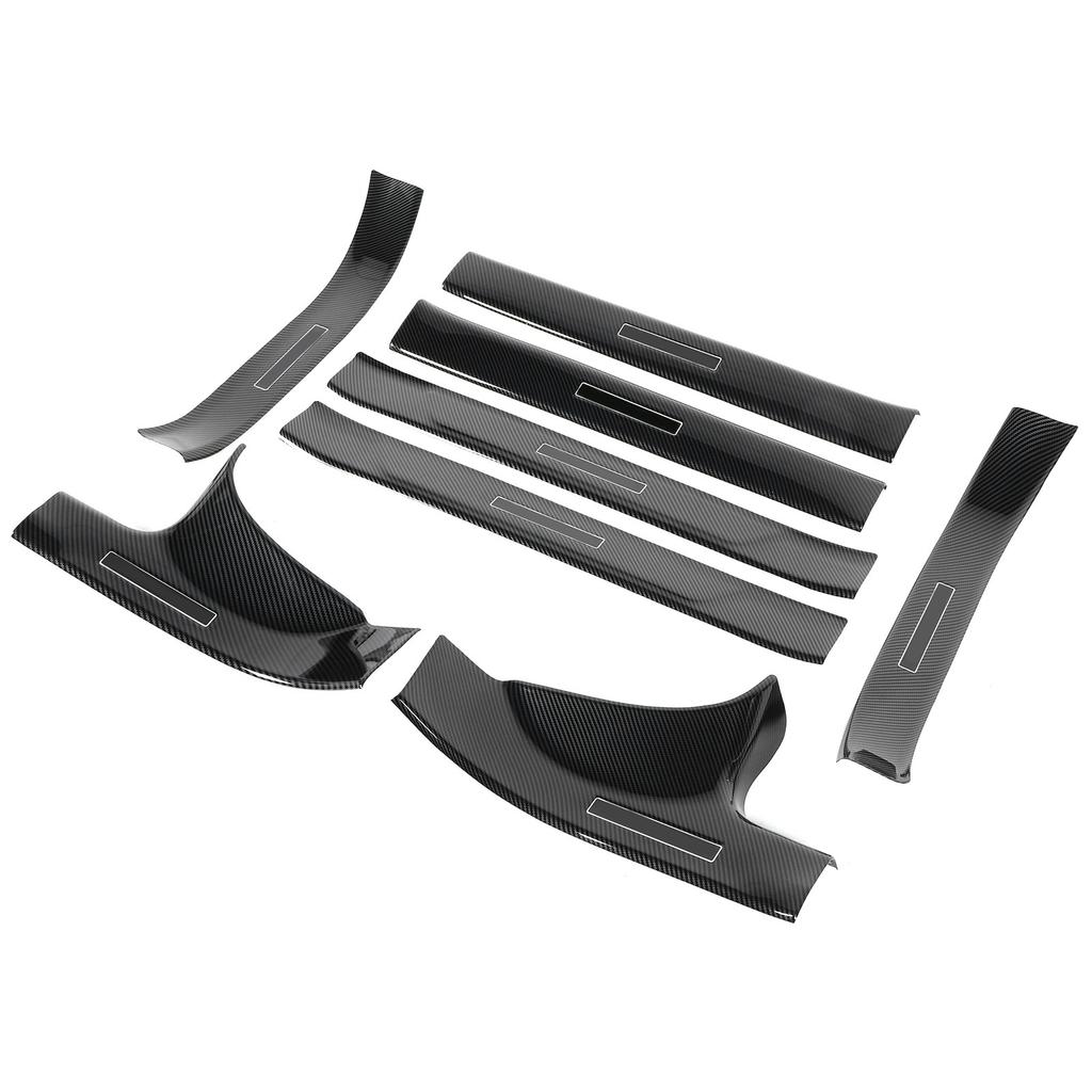 8 шт. защитных накладок на пороги из углеродного волокна для переоборудования автомобиля, подходят для Tesla Model 3 2016?2020