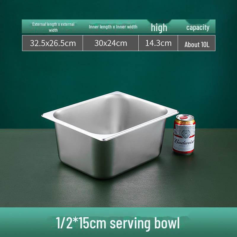 Квадратная сервировочная миска из нержавеющей стали с крышкой для фаст-фуда, молочного чая, приправ или горячих блюд