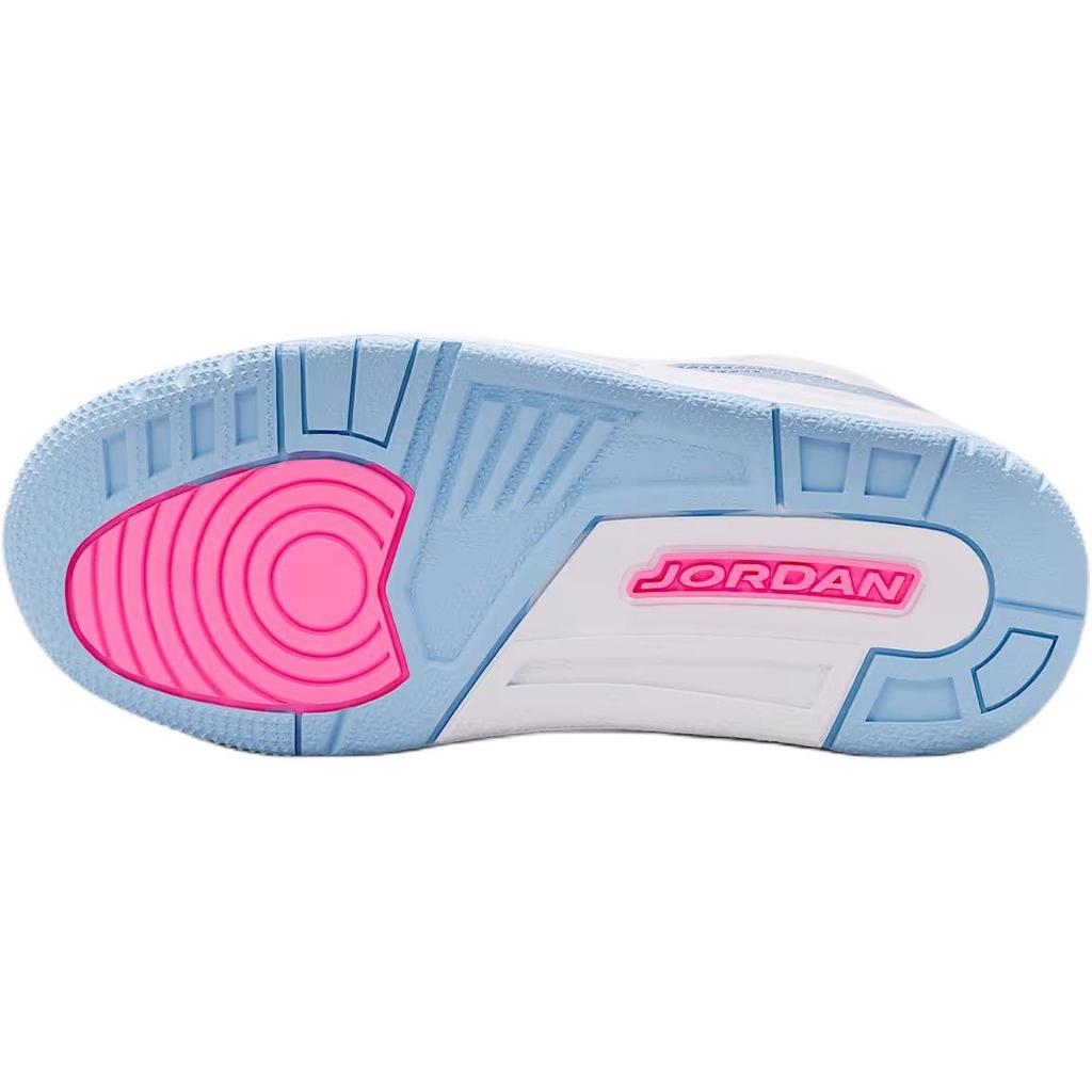 Кроссовки Air Jordan 3 Retro PS Белые Cobalt Bliss Детские Розовое свечение Футбольно-серый HQ0783-101