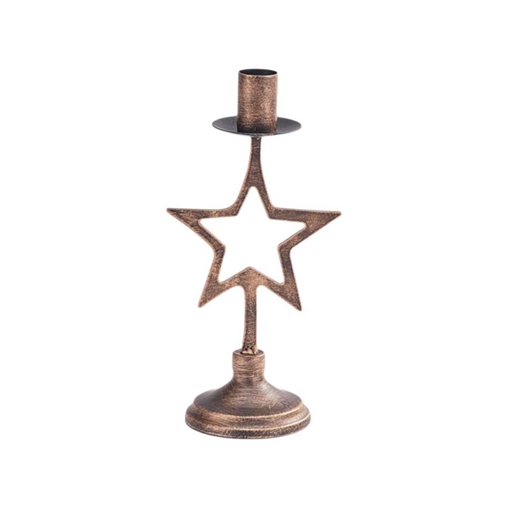 Vintage Stars Candle Holder Handicraft Hollow Candle Holders Modern Candle Stand Dining Table