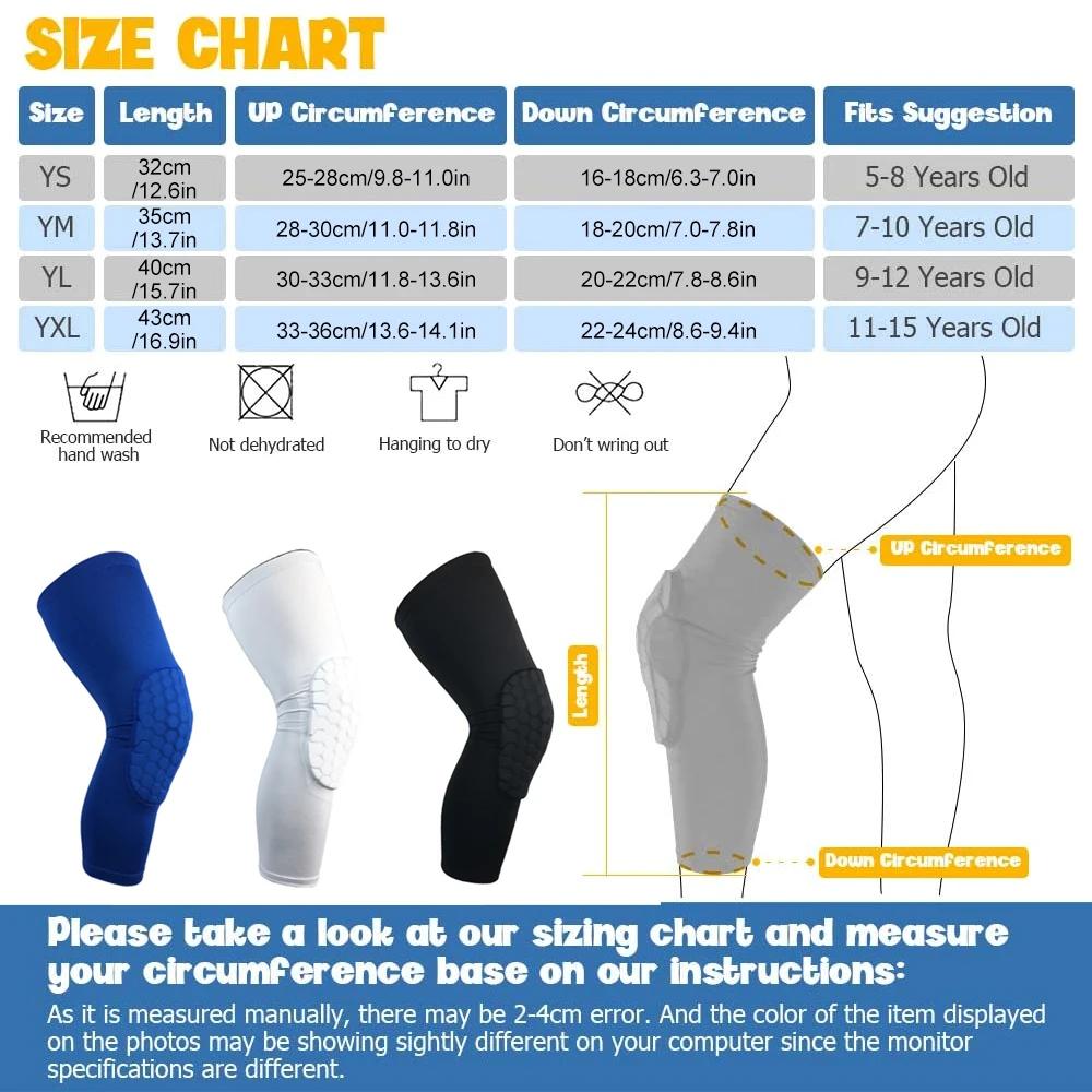Детские молодежные спортивные сотовые компрессионные наколенники защитные приспособления для баскетбола, футбола, волейбола, велоспорта