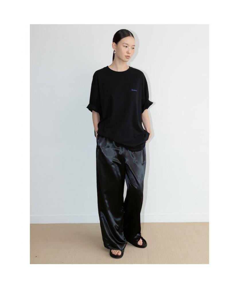 THE APERTURE Straight Satin Pants Black (Ta6721A025)