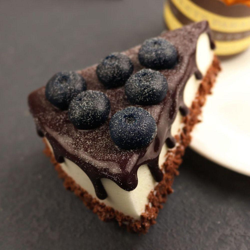 Креативный Треугольный Торт Симуляция Торта Материал ПУ Может Быть Размещен Модель Торта Поддельный Мягкий Холодильник Наклейка Десерт Дисплей