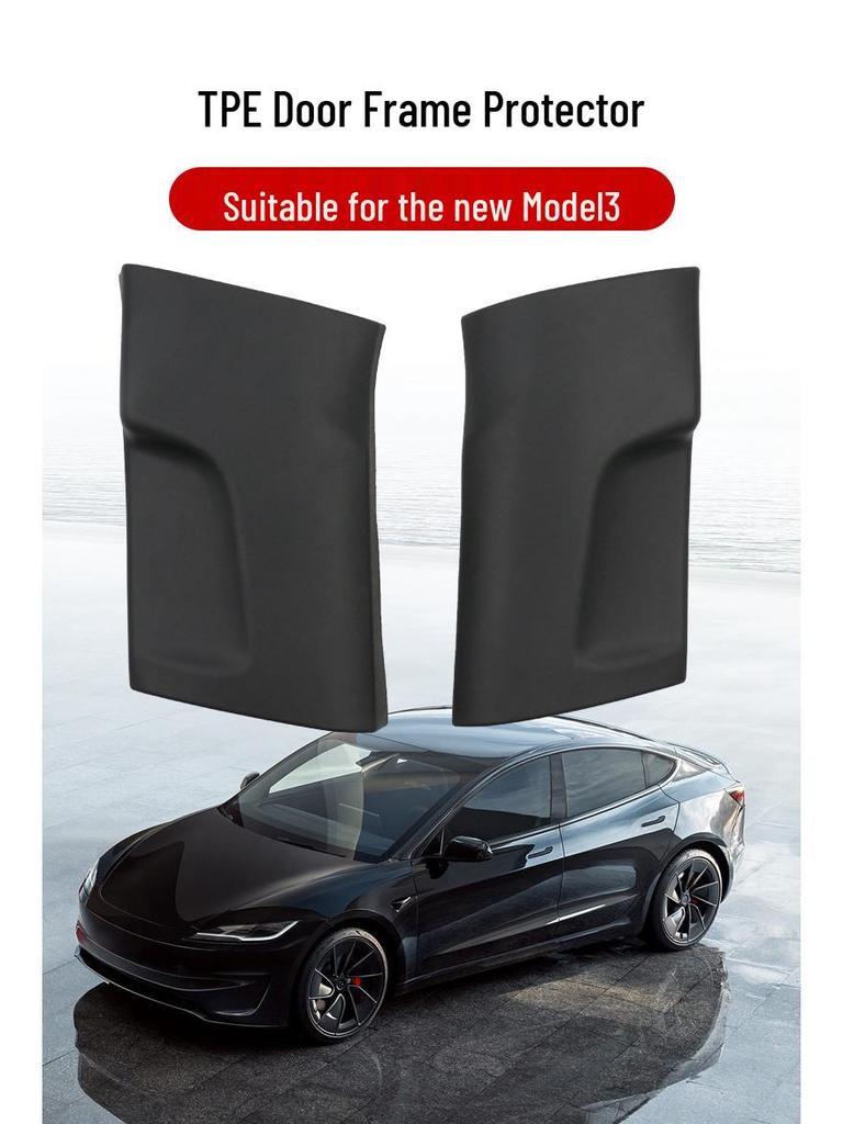 Защитная накладка на дверную раму Tesla Model 3 Facelift из TPE - Средняя защитная накладка