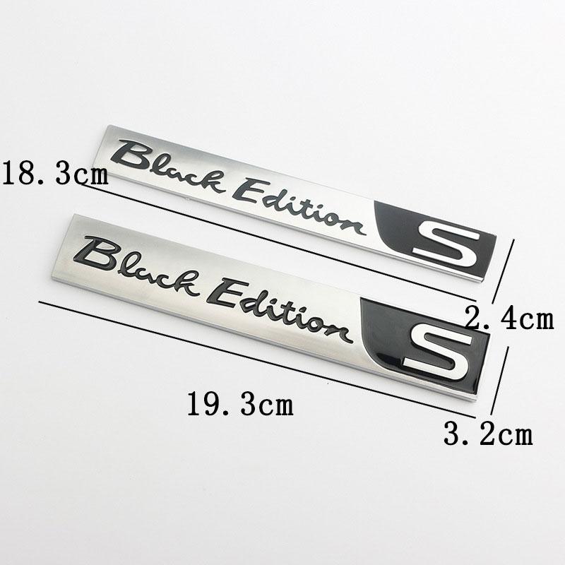 Car Black Edition S Badge Stickers Logo Black Version S Rear Trunk Decorative Decal for Lexus LX570 LX470 Modified Accessoriess AEO1