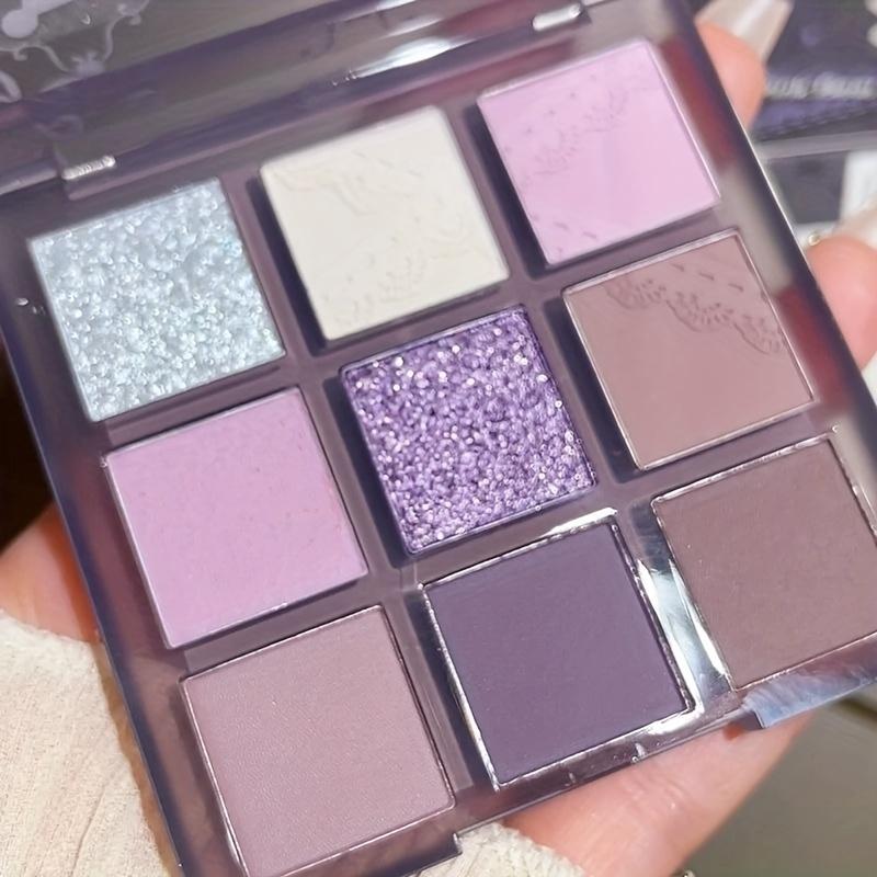 Палитра теней для век Purple Smokey Eye Shadow Palette из 9 цветов, высокопигментированные матовые и мерцающие тени для век, водостойкая, для создания потрясающего образа