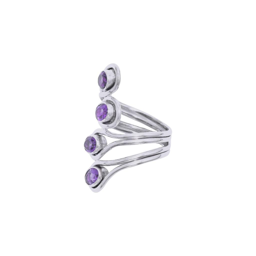 Natural Amethyst ring, 925 Sterling Silver Jewelry, big Ring, Gift for mother