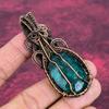 Faceted Zambian Emerald Pendant Copper Wire Wrapped Jewelry Gemstone Pendant