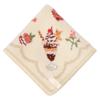 JILL STUART Women's Chenille Handkerchief 09202012, Sweets Pattern, Cream, Approx. 25cm X 25cm