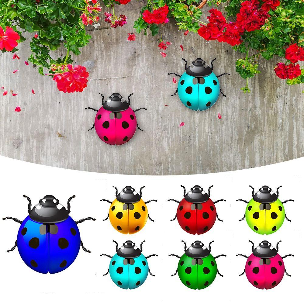 Indoor Outdoor Garden Decorations Living Room Ladybug Decors Portable Garden Backyard