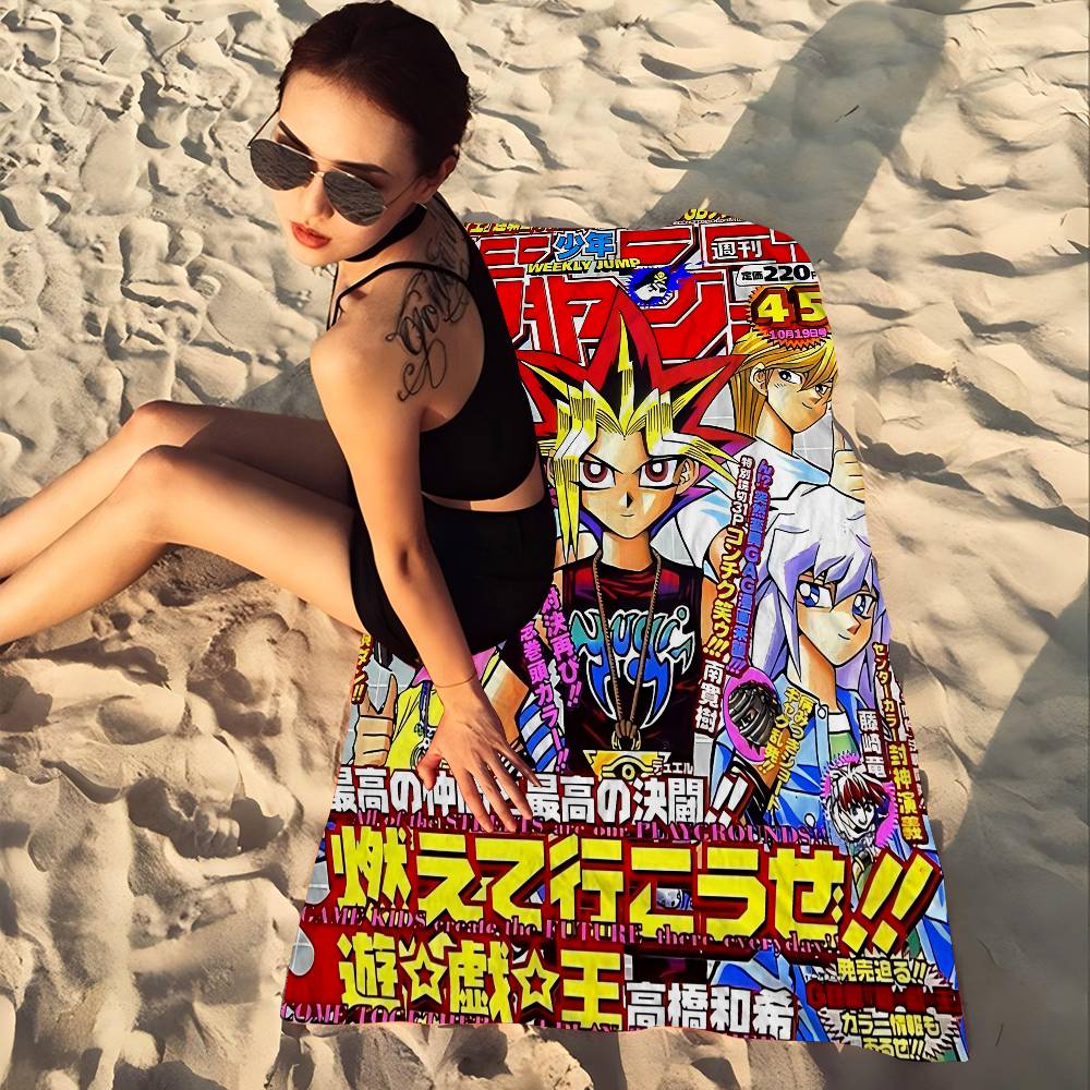 Yu-Gi-Oh Аниме Большие Микрофибровые Пляжные Полотенца Быстросохнущее Полотенце Песочные Пляжные Полотенца Полотенце для Бассейна Для Путешествий Плавание Бассейн Йога