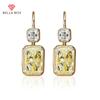 Trend Colored Zircon Dangle Earrings For Women Luxury Fashion Versatile Lady's Ear Earrings Wedding Jewelry