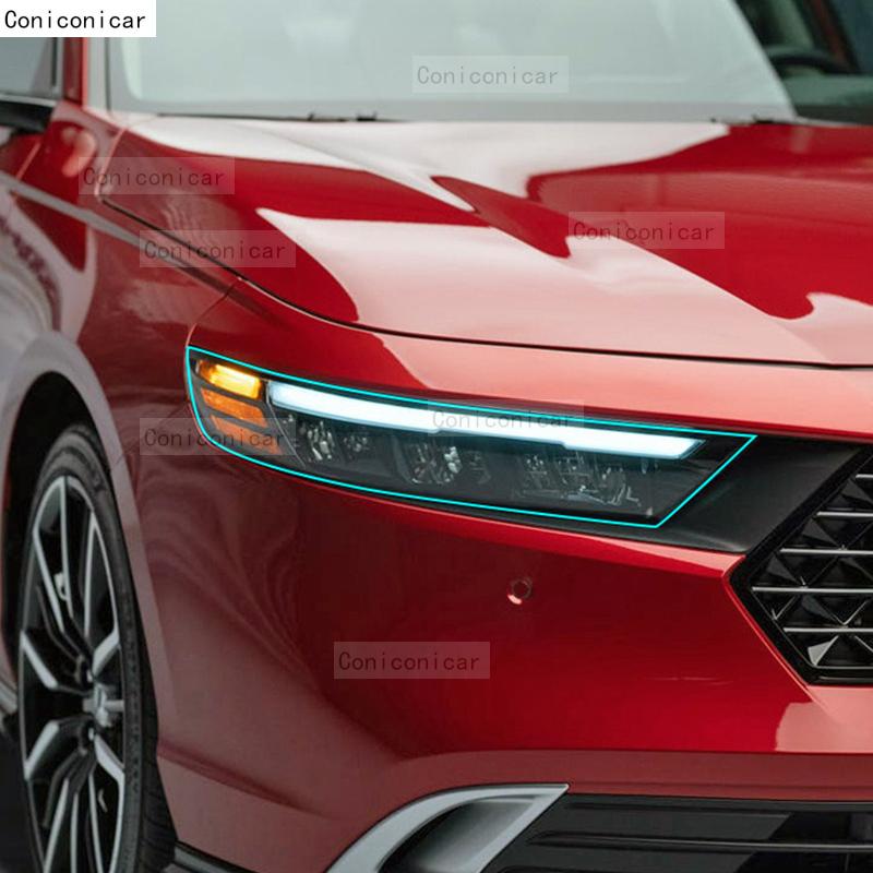 For HONDA ACCORD 2024 Car Exterior Headlight Anti-scratch Front Lamp Tint Transparent TPU Protective Film Sticker