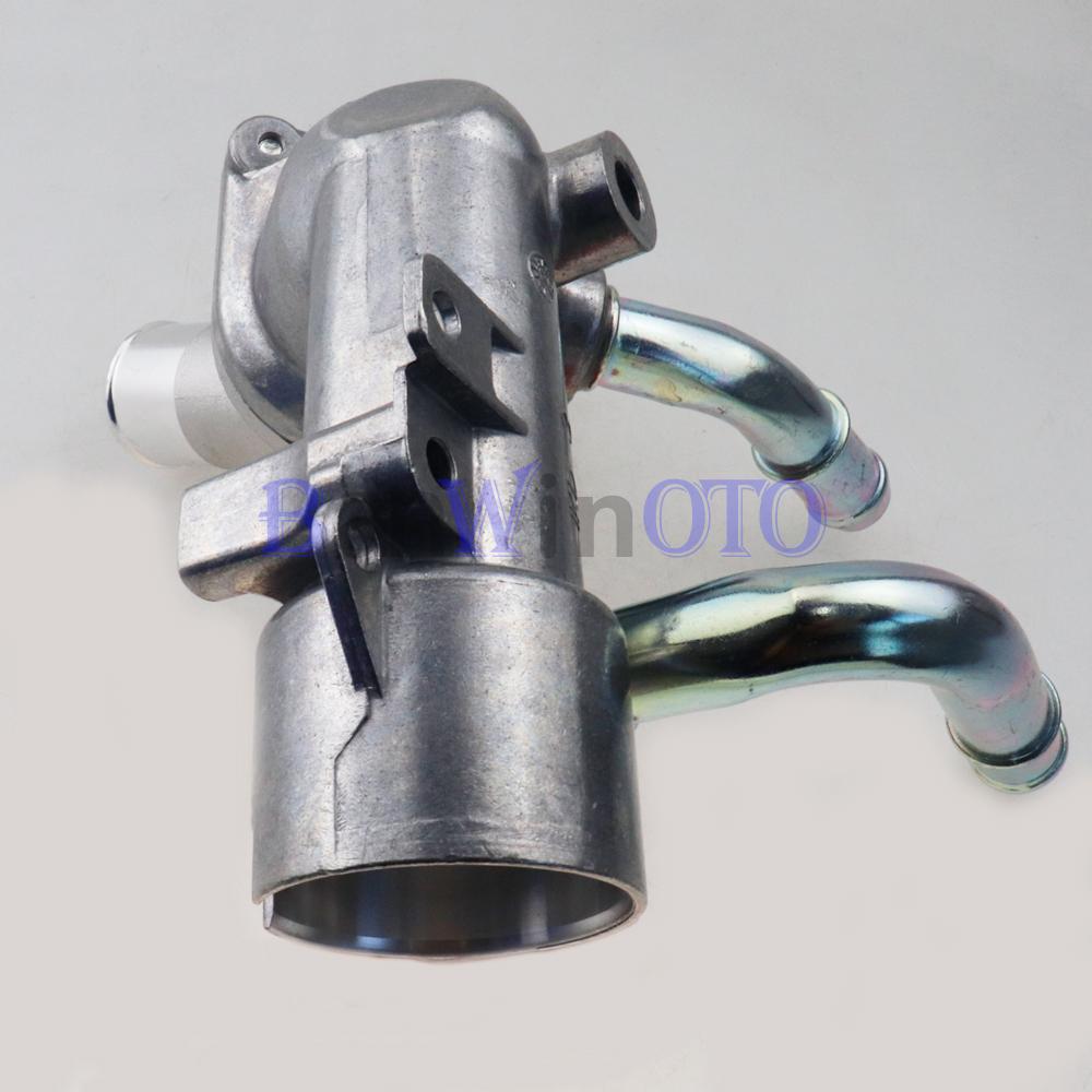 Aluminum Thermostat Housing Engine Coolant Water Pump Outlet fit for Buick LaCrosse Regal Chevy Captiva Impala Malibu 12607291